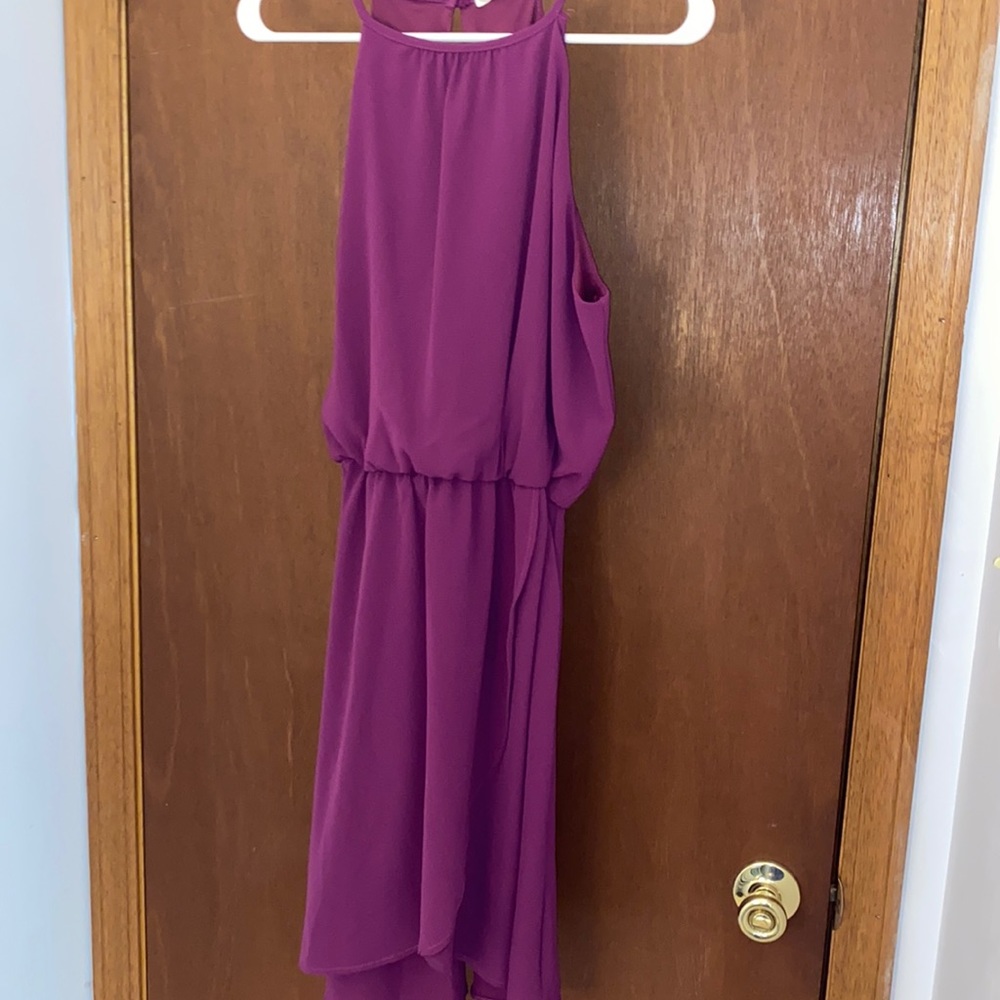 Beautiful magenta halter neck dress